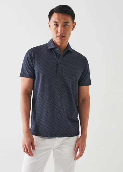 Patrick Assaraf SS Polo All Over Print - Midnight 16