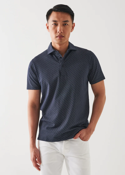 Patrick Assaraf SS Polo All Over Print - Midnight 16