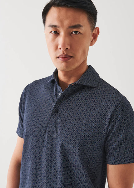 Patrick Assaraf SS Polo All Over Print - Midnight 16
