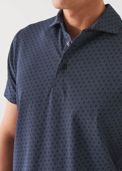 Patrick Assaraf SS Polo All Over Print - Midnight 16
