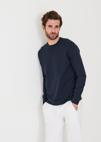 Patrick Assaraf Pima Cotton French Terry Sweatshirt - Danube
