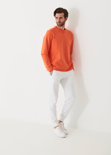 Patrick Assaraf Pima Cotton French Terry Sweatshirt - Tangelo