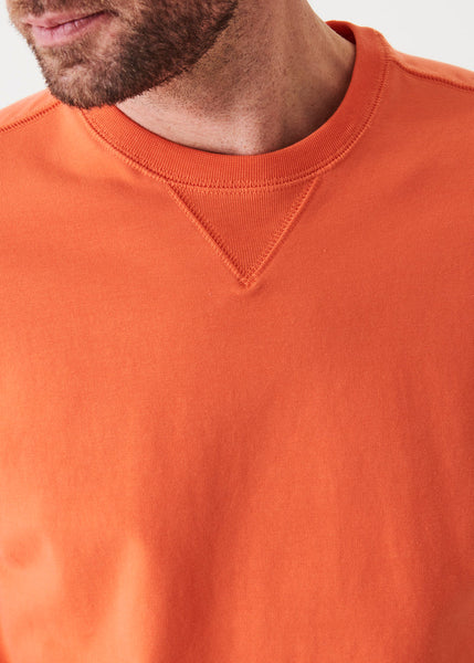 Patrick Assaraf Pima Cotton French Terry Sweatshirt - Tangelo