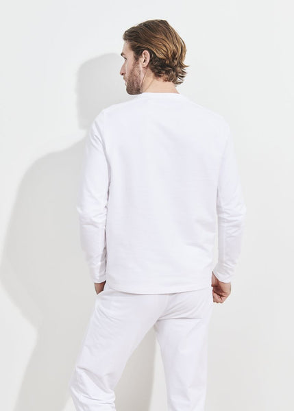 Patrick Assaraf Pima Cotton French Terry Sweatshirt - White