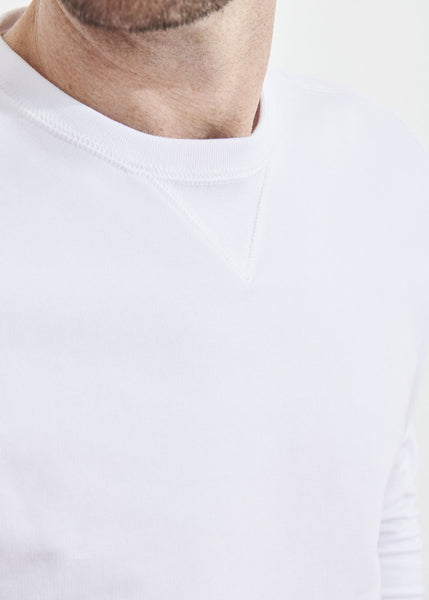 Patrick Assaraf Pima Cotton French Terry Sweatshirt - White