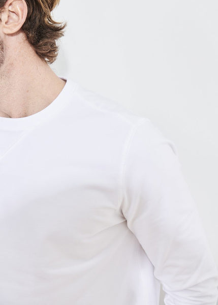 Patrick Assaraf Pima Cotton French Terry Sweatshirt - White