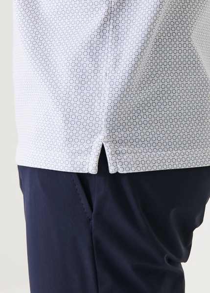 Patrick Assaraf SS Iconic Print Polo - White B