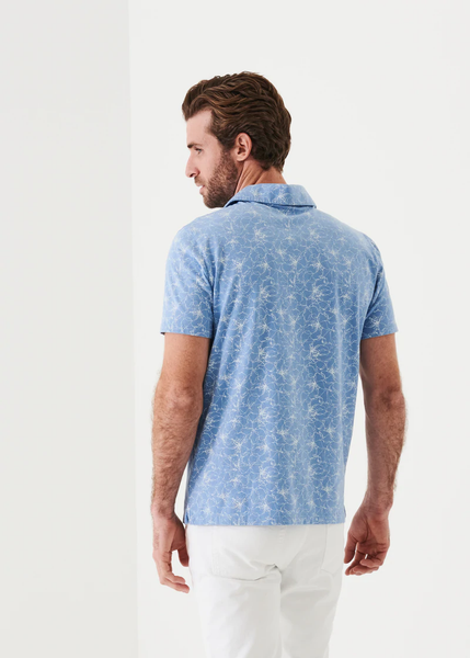 Patrick Assaraf SS Iconic Print Polo - Cerulean Floral
