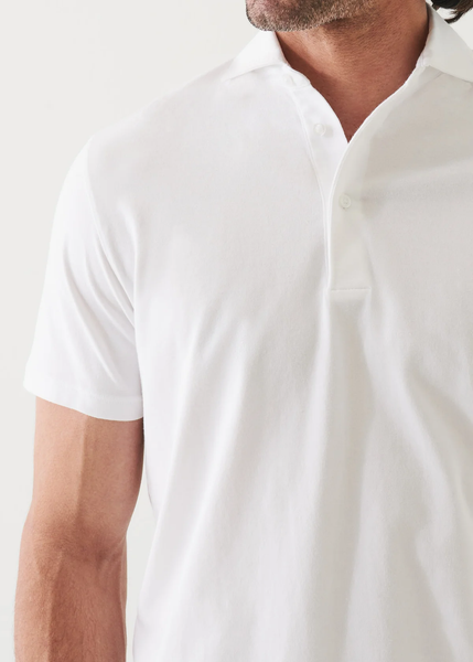 Patrick Assaraf SS Pima Stretch Polo - White