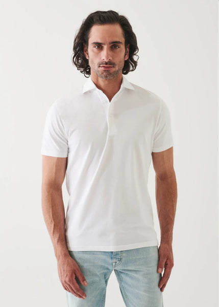 Patrick Assaraf SS Pima Stretch Polo - White