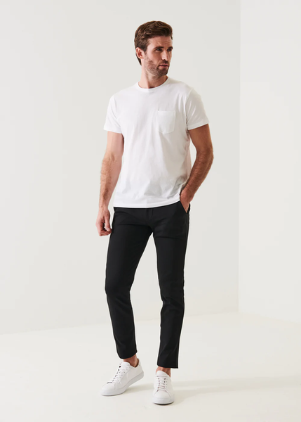 Patrick Assaraf Slim Stretch Chino - Black
