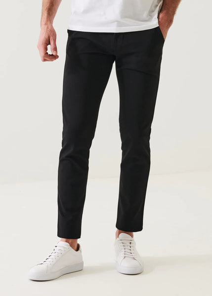 Patrick Assaraf Slim Stretch Chino - Black