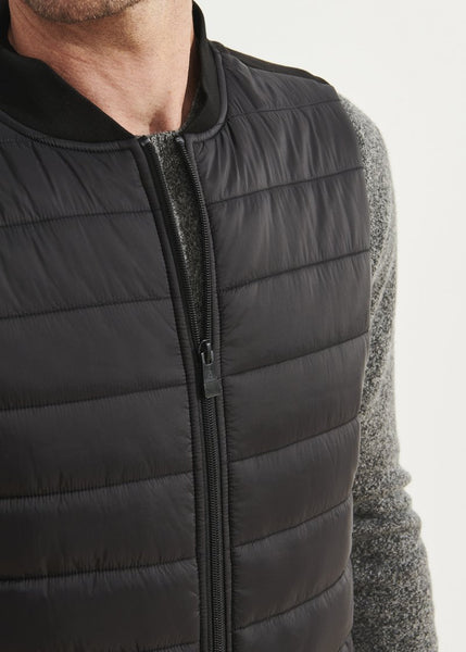 Patrick Assaraf Active Full Zip Vest -  Black