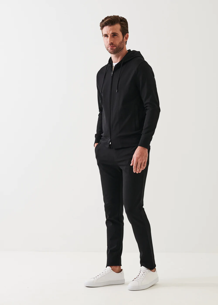 Patrick Assaraf Active Full Zip Hoodie - Black