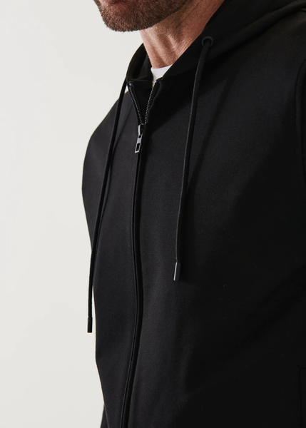 Patrick Assaraf Active Full Zip Hoodie - Black
