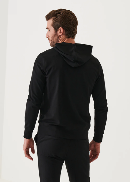 Patrick Assaraf Active Full Zip Hoodie - Black