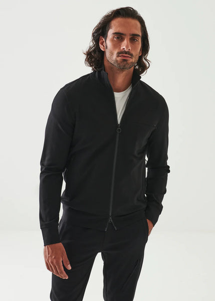 Patrick Assaraf Active Zip Track Jacket - Black