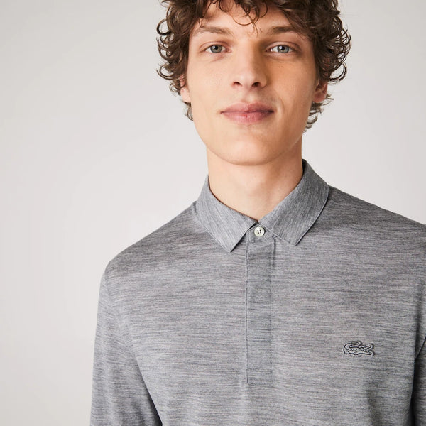 Lacoste Regular Fit Merino Wool Polo Shirt - Black