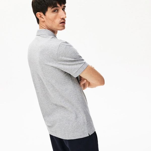 Lacoste Regular Fit Stretch Cotton Paris Polo -  Silver