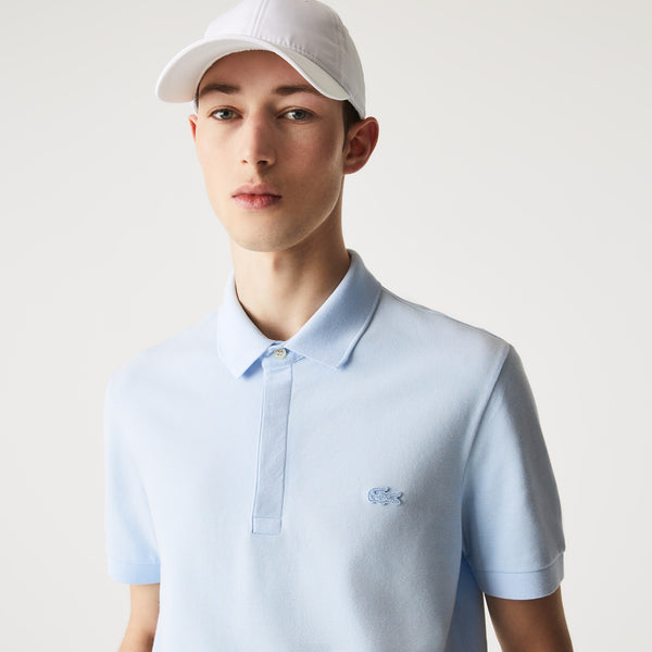 Lacoste Regular Fit Stretch Cotton Paris Polo - Light Blue