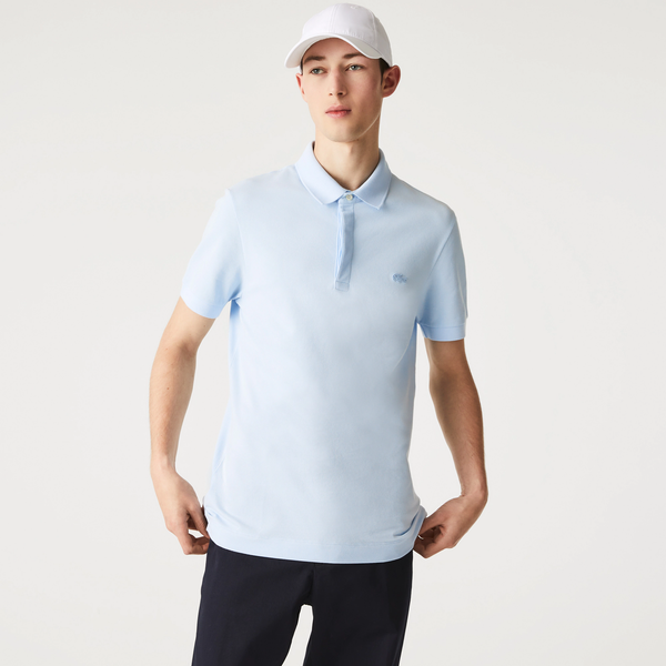 Lacoste Regular Fit Stretch Cotton Paris Polo - Light Blue