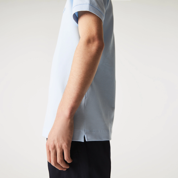 Lacoste Regular Fit Stretch Cotton Paris Polo - Light Blue