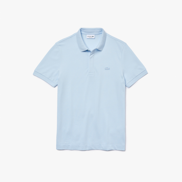 Lacoste Regular Fit Stretch Cotton Paris Polo - Light Blue