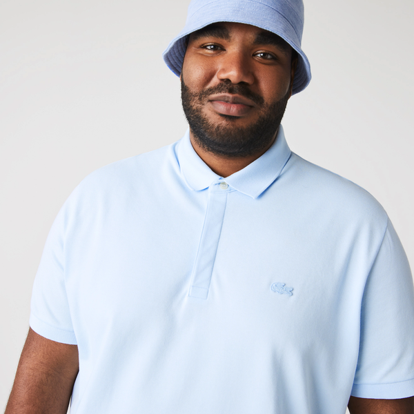 Lacoste Regular Fit Stretch Cotton Paris Polo - Light Blue
