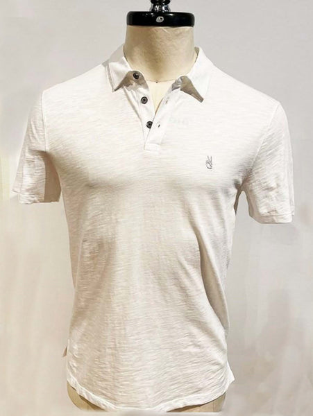 John Varvatos Victor SS Slub Peace Polo - Salt