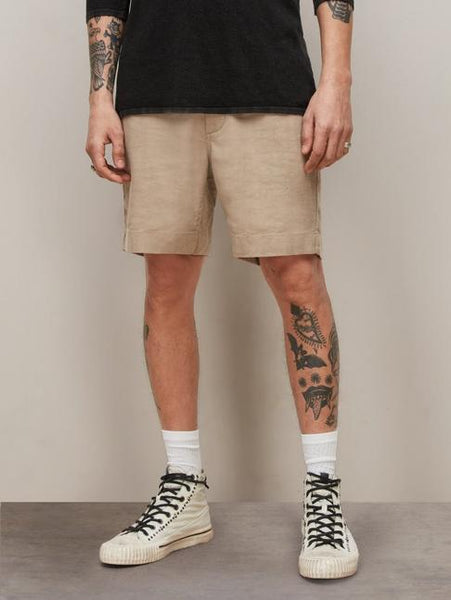 John Varvatos Johnny Flat Front Shorts - Hemp
