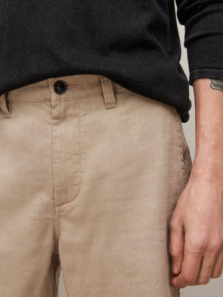 John Varvatos Johnny Flat Front Shorts - Hemp