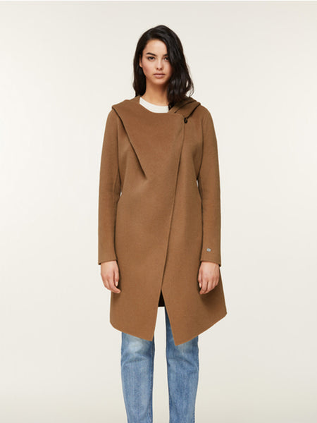 Soia&Kyo Samia-N Belted Wool Coat in Camel