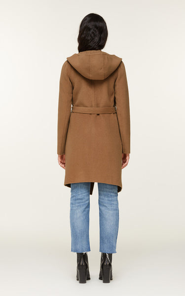 Soia&Kyo Samia-N Belted Wool Coat in Camel