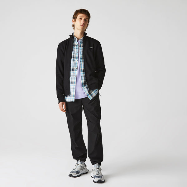 Lacoste SPORT Cotton Blend Fleece Zip Sweatshirt - Black