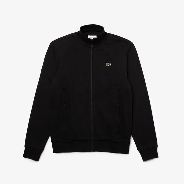 Lacoste SPORT Cotton Blend Fleece Zip Sweatshirt - Black
