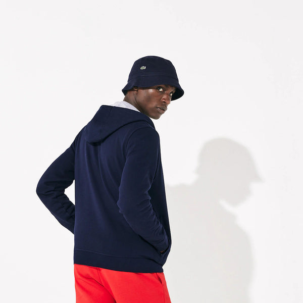 Lacoste SPORT Hoodie Fleece Tennis Sweatshirt - Navy & Grey