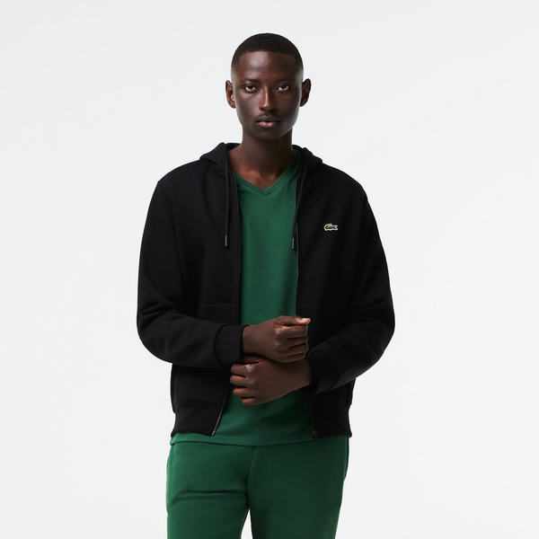 Lacoste Cotton Fleece Zip-up - Black