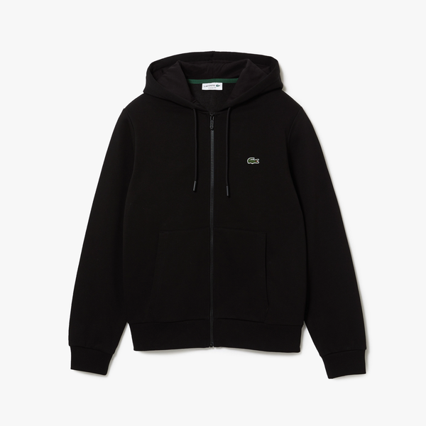 Lacoste Cotton Fleece Zip-up - Black