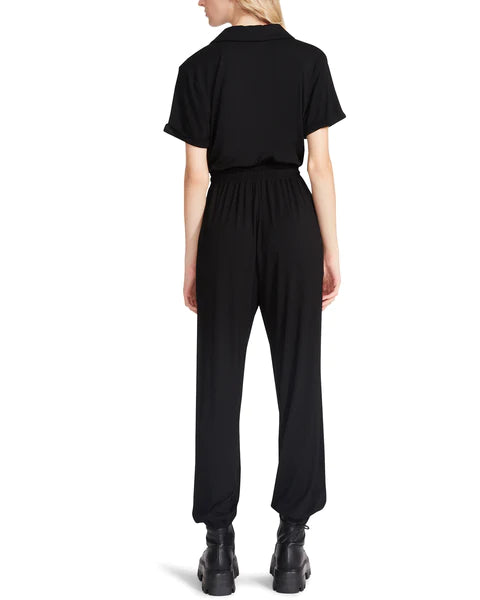Steve Madden Nessi Jersey Jumpsuit in Black
