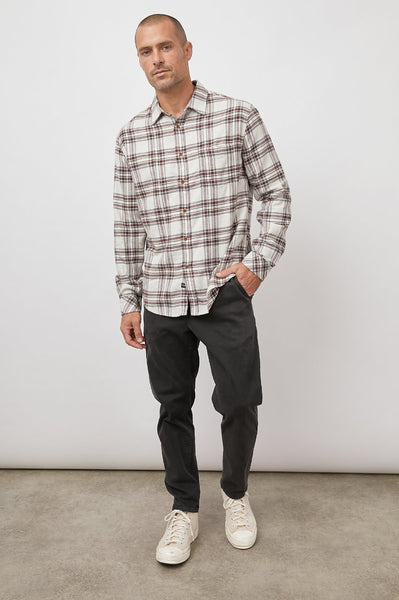 Rails Men's Sussex L/S - Oat Grey Brick