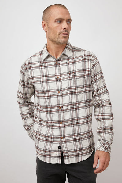 Rails Men's Sussex L/S - Oat Grey Brick