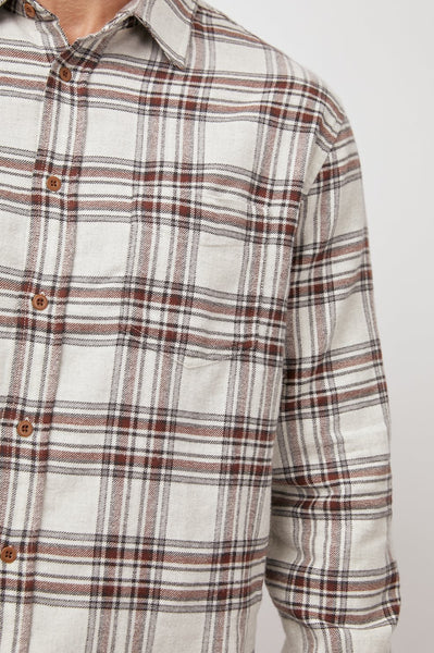 Rails Men's Sussex L/S - Oat Grey Brick