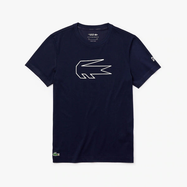 Lacoste Novak Djokovic Croc Print Tech Tee - Navy