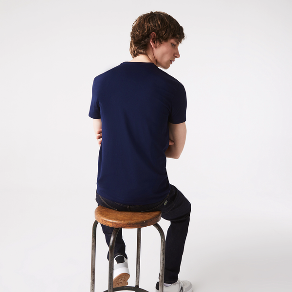 Lacoste Crew Neck Pima Cotton T-Shirt - Navy