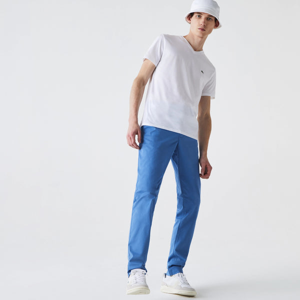 Lacoste V-neck Pima Cotton T-shirt - White