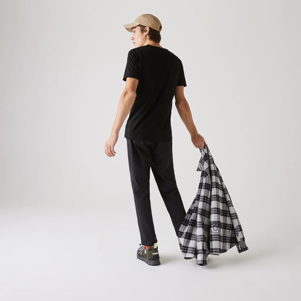 Lacoste V-neck Pima Cotton T-shirt - Black