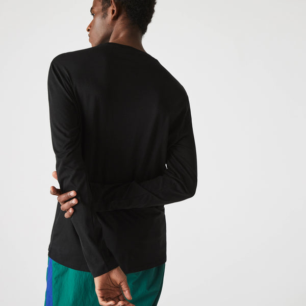 Lacoste Crew Neck Pima Cotton Jersey L/S T-shirt - Black