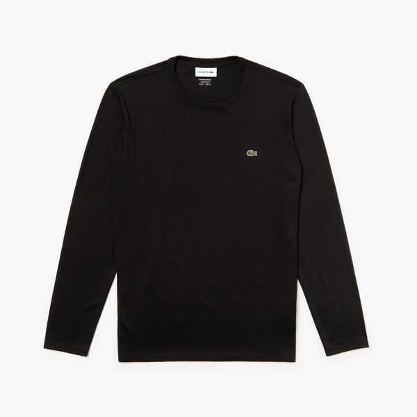 Lacoste Crew Neck Pima Cotton Jersey L/S T-shirt - Black