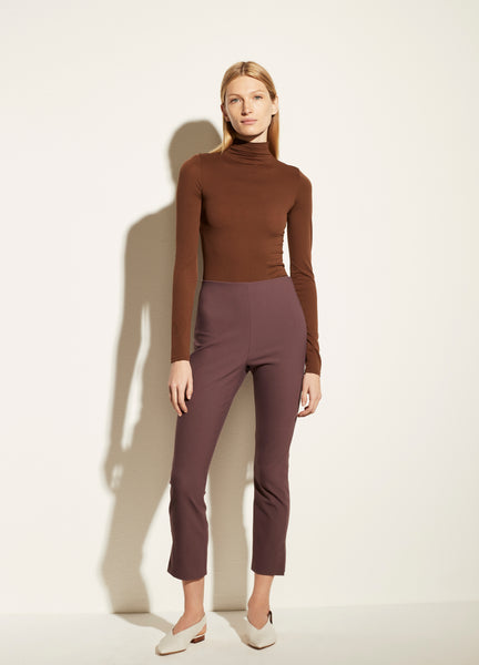VINCE. Split Hem Crop Flare in New Fig