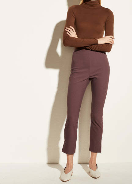 VINCE. Split Hem Crop Flare in New Fig